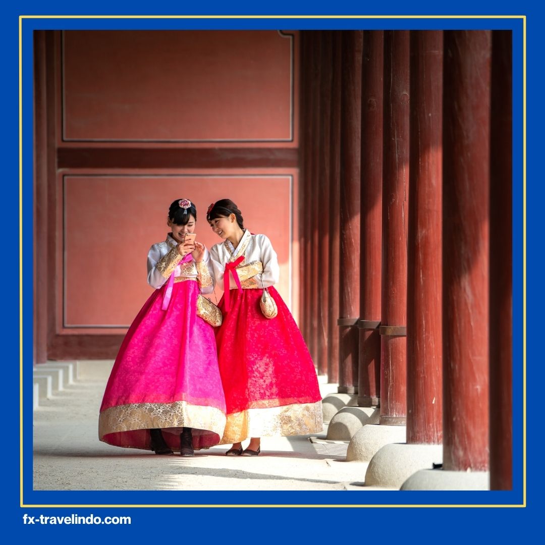 wisata gratis korea pakai hanbok