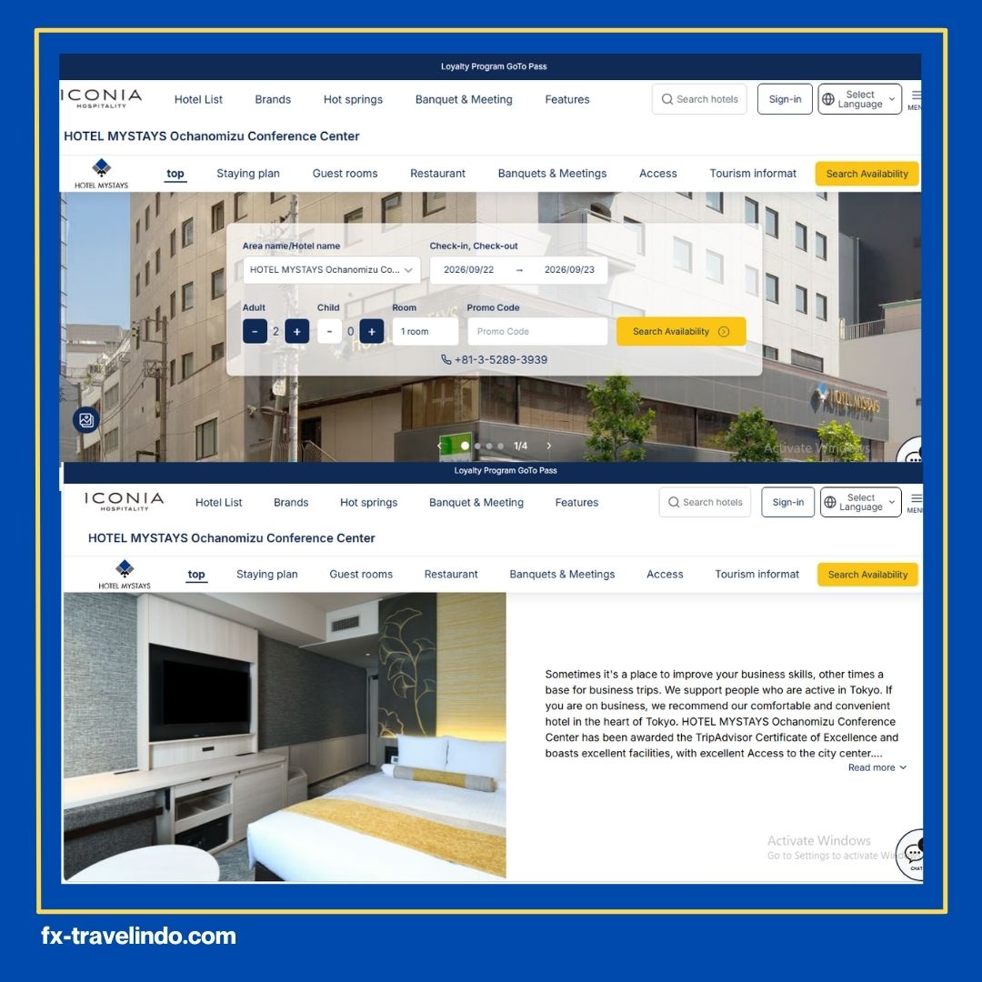 hotel di Tokyo yang strategis dan murah
