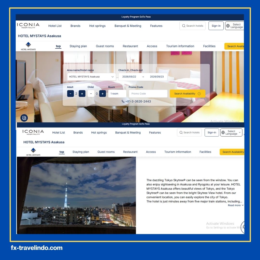 hotel di Tokyo yang strategis dan murah